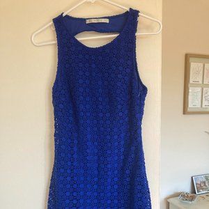Mini Backless Blue Zara Dress